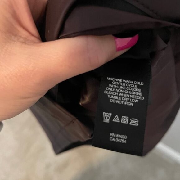 Kenneth Cole Faux Leather Plum Color Sleeveless Dress - Picture 5 of 7